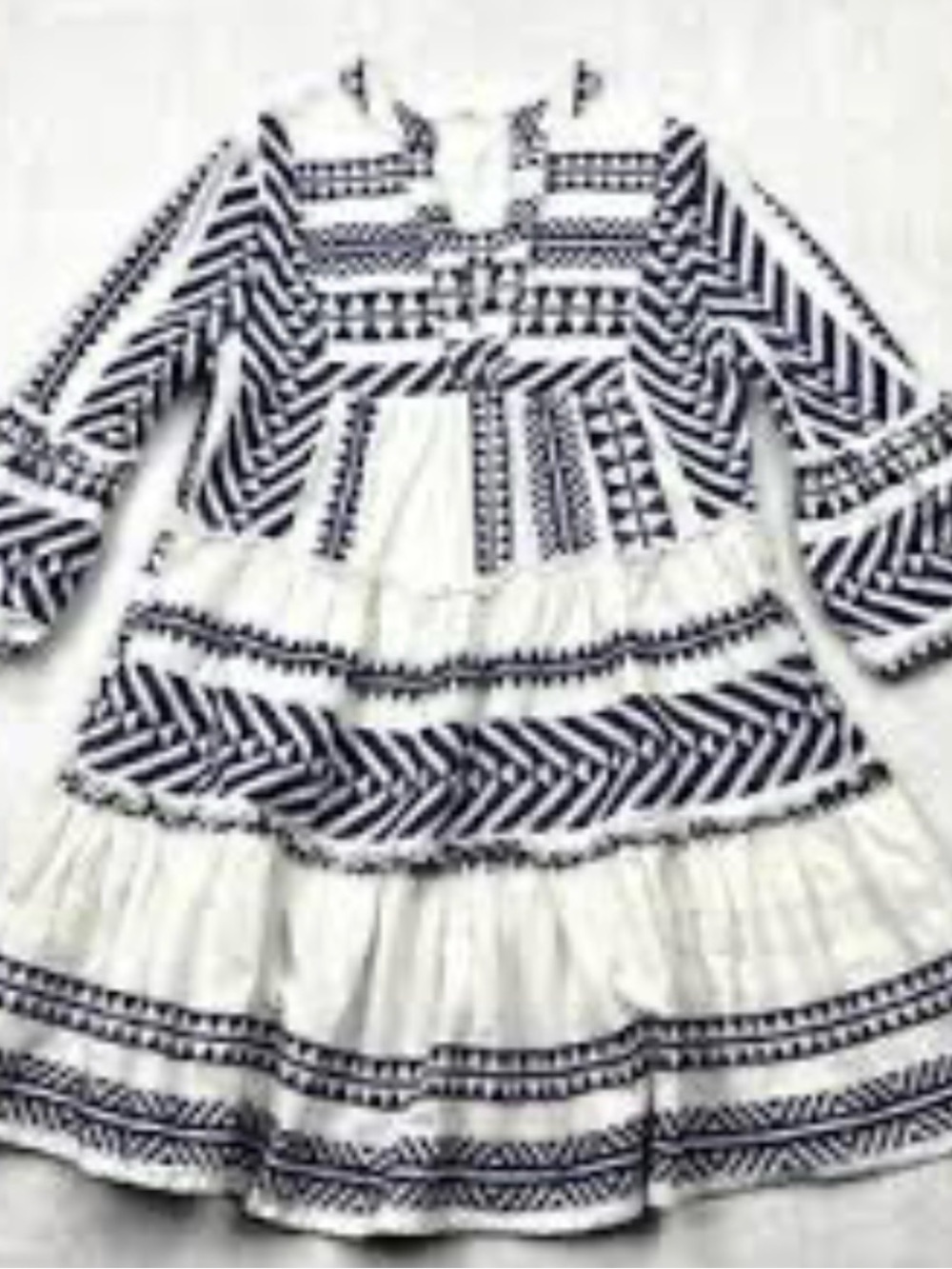 EUC miami 💯% Cotton Geo-Tiered Printed Mini Dress